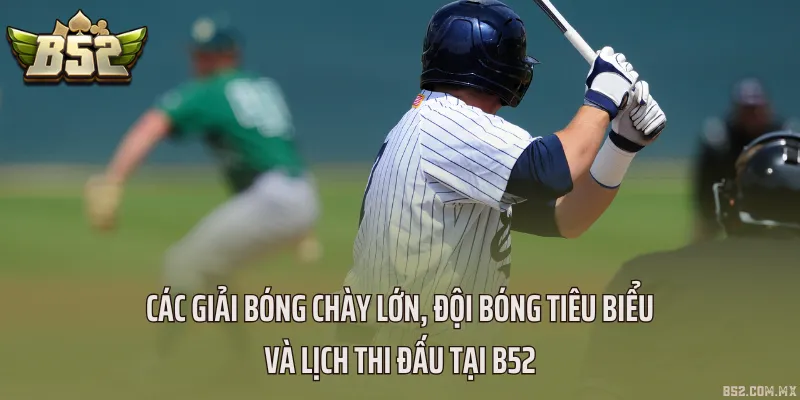 Các giải bóng chày lớn, đội bóng tiêu biểu và lịch thi đấu tại B52