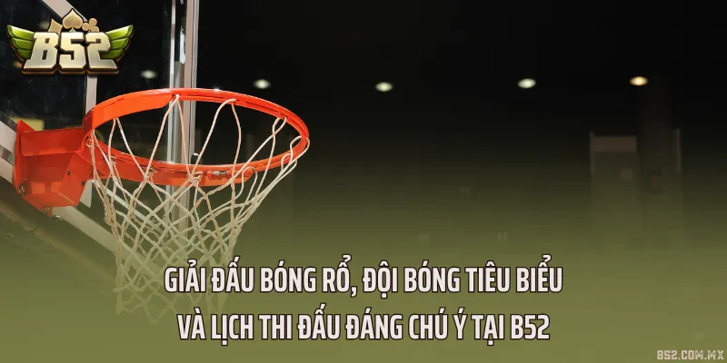 Giải đấu bóng rổ, đội bóng tiêu biểu và lịch thi đấu đáng chú ý tại B52